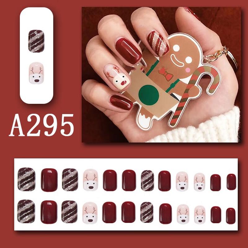 Sweet Cartoon Christmas Press-On Nails Set