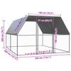 Vidaxl Outdoor Chicken Coop, 3X4X2 M, Galvanized Steel