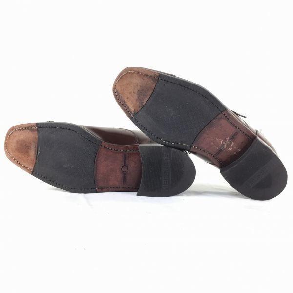 FLORSHEIM Cap Toe Business Shoes Brown size 7D 24.5-25.0 Men's(USED)