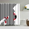 Cortinas de ducha de baño con diseño artístico de Graffiti para mujer, chica negra Afro americana, poliéster impermeable con ganchos