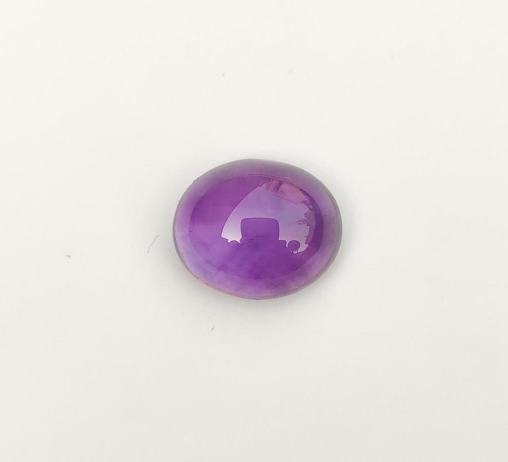 Top D Color Natural African Amethyst Cabochon Gemstone, Oval Shape Amethyst, 4.60 Carat, 12x10x10 MM Size.