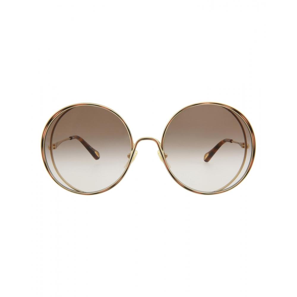 

Chloé Round-Frame Metal Sunglasses