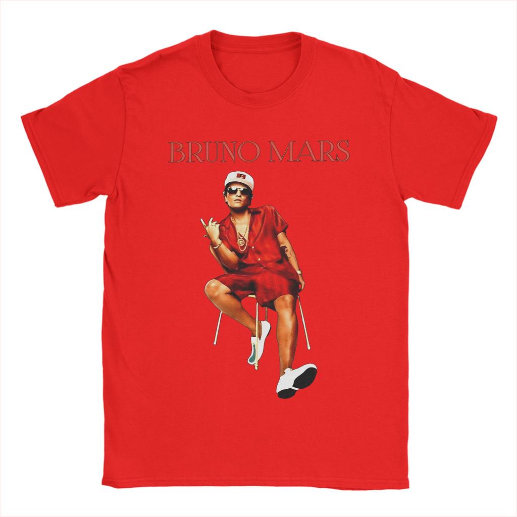 Bruno Mars Funk Pop RB Music Art T Shirt Unisexs  Pure Cotton Unique TShirts Crewneck  Tees Short Sleeve Tops Summer