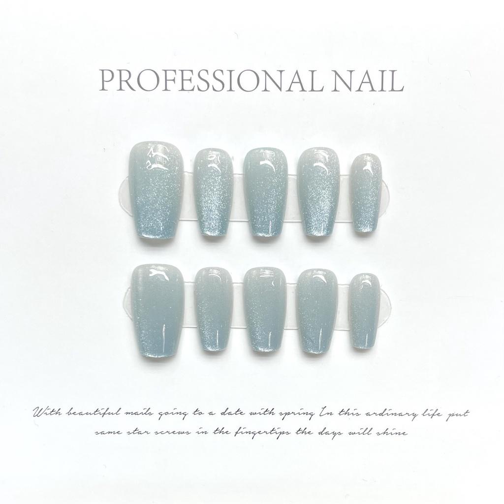 

Освежающие Оригинальные Фотографии Летняя Фея Морская Соль Ледяной Голубой Кошачий Глаз Ручная Работа Наклейки Ноготь XS