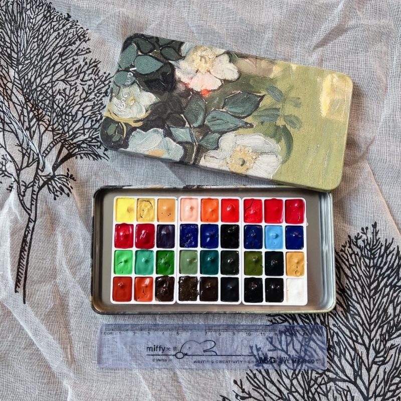 Portable Watercolor Paint Set for Art & Nail Art - Free Shipping
