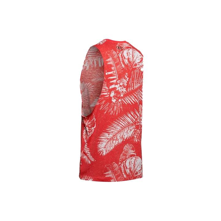 Under Armour Project Rock Aloha Camo Tanktop Herren Tops Rot 1351590-608