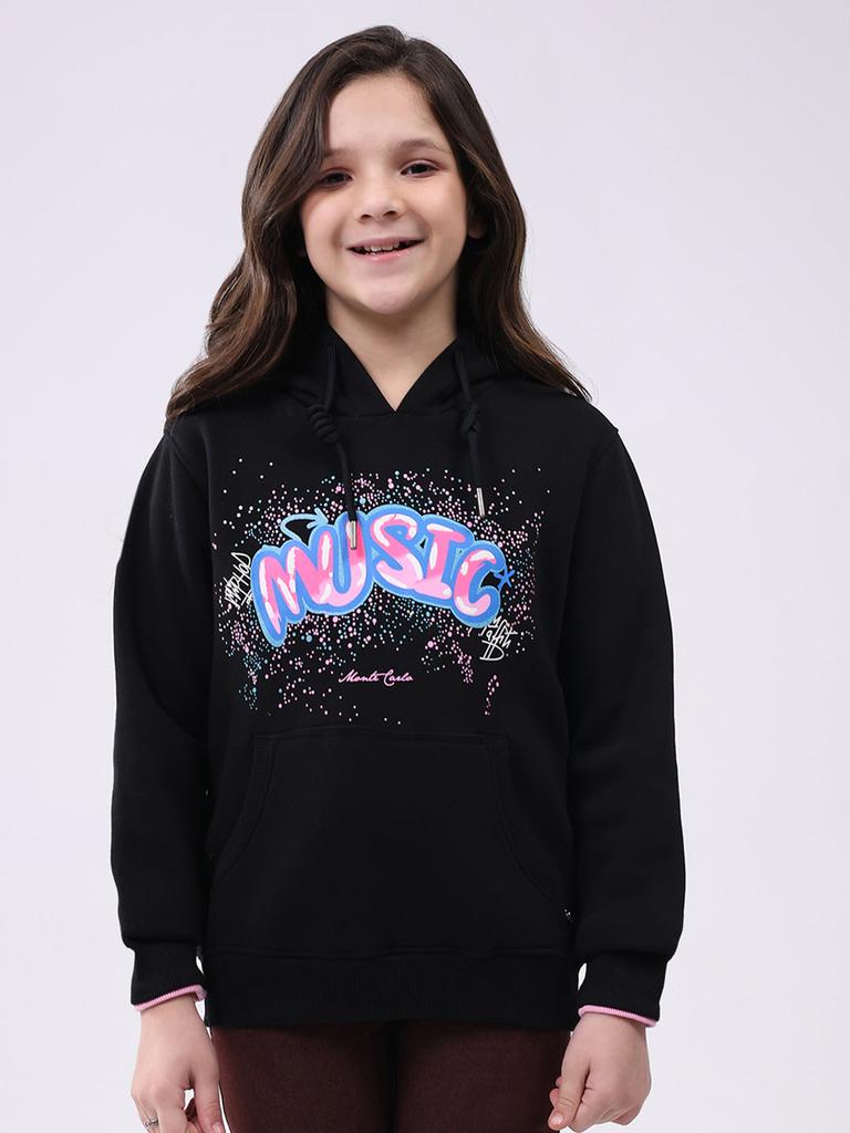 MONTE CARLO Girl Regular Fit Black Sweatshirt
