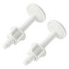 Bathroom Toilet Lid Screw White 2PCS Easy To Install Excellent Toughness 60*30mm Anti Aging High Quality Material