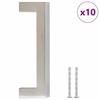 VidaXL Cabinet Handles 10 Pcs, Cupboard Handles, T-Shaped Handles Kitchen Home Interior, Silver 96 Mm Steel 155381