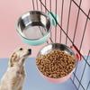 3 Colors Pet Cage Bowl 2-in-1 Pet Feeding Tool Portable Cat Dog Food Dispenser  Rabbit