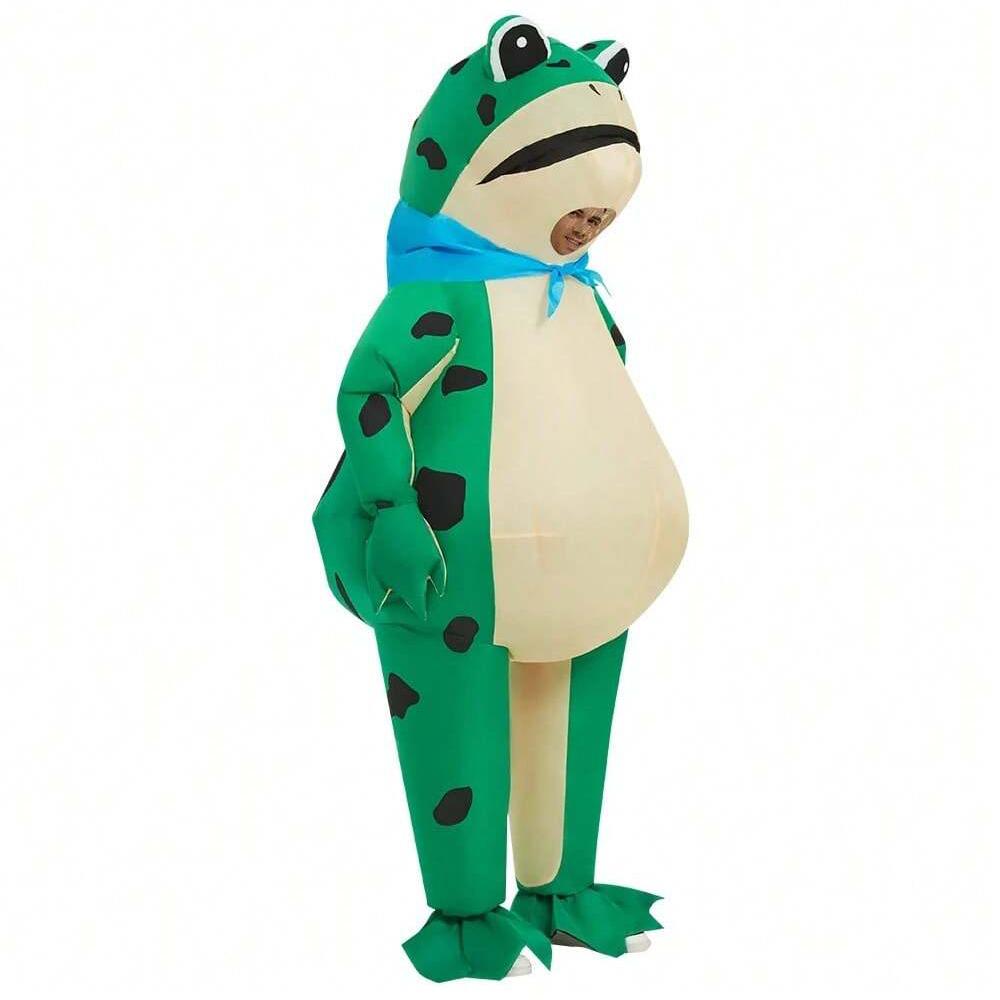 Inflatable Frog Costume Adult, Full Body Frog Costume, Fancy Funny Frog Costumes Christmas Halloween Blow Up Costumes