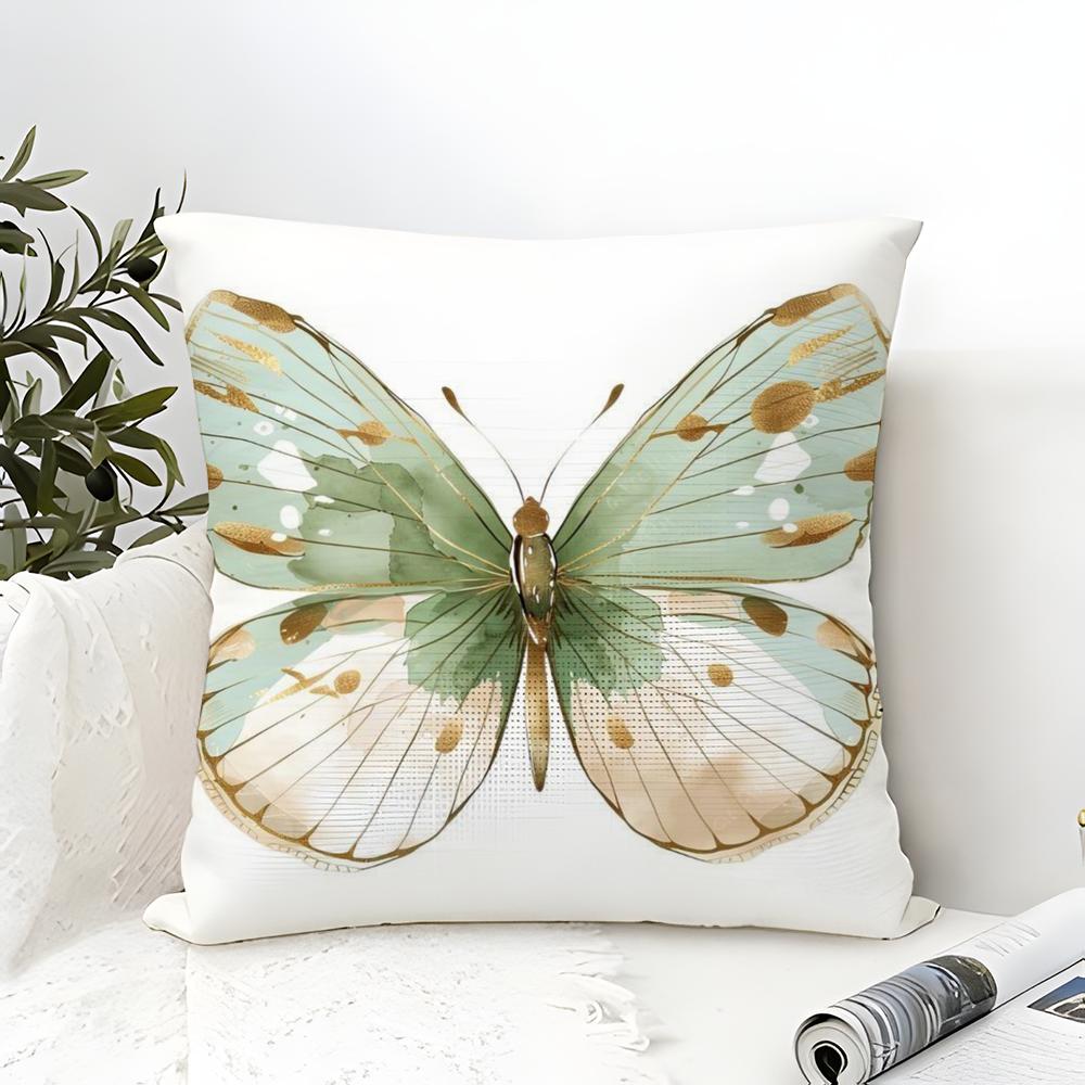 Naturally Beautiful and Elegant Butterflies Pillow Case Linen Pillow Case Sofa Home Decor Cushion Cover Cushion Cove