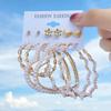 iF ME Fashion Pearl Earring Set Women Luxury Butterfly Love Heart Gold Stud Earrings Resin Hoop Earrings Jewelry Accessories