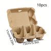 10pcs, Native Egg Packaging Box, Egg Tray Egg Box Pulp Egg Tray Soil Egg Packaging Box for Family, Farm, Market, Camping, Picnic