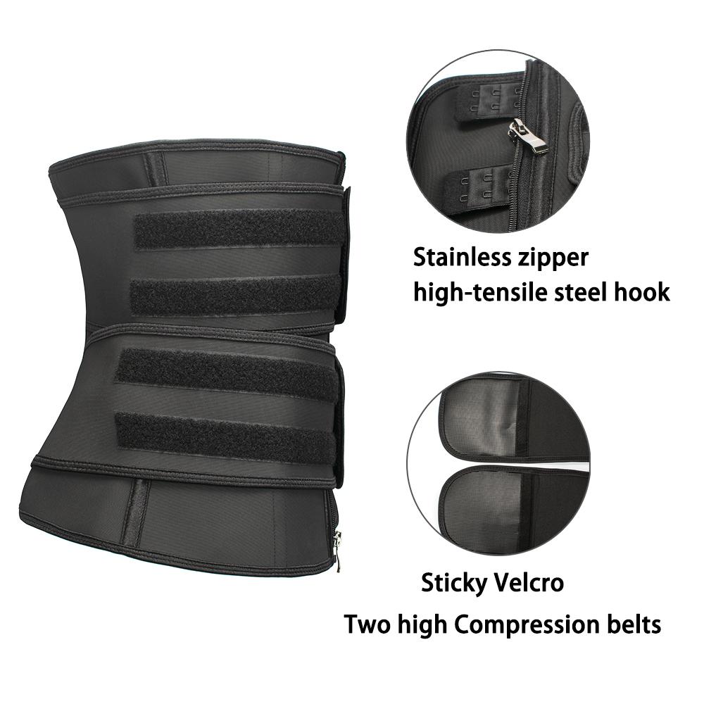 Marchio Privato Logo Lattice Doppia Cintura Gilet Cincher s Trainer Vita Corsetto Modellante Cerniera Gancio Taglie Forti Fascia di Compressione