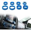 8X Center Console Radio AC Knobs Switch Button Trim for 2014-18 Chevy Silverado