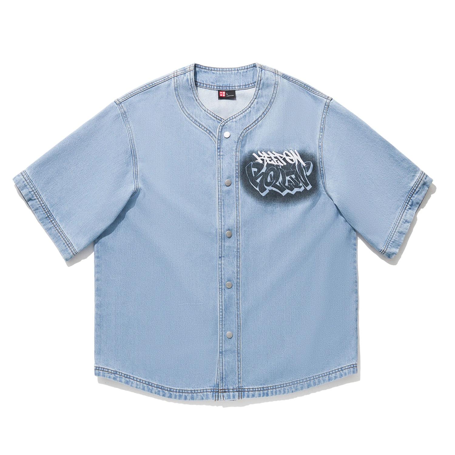 

Li Ning Письмо Однобортный Мягкий Удобный Дышащий Универсальный Джинсовая Куртка с Коротким Рукавом Мужские куртки Светло-голубой AJDU137-1