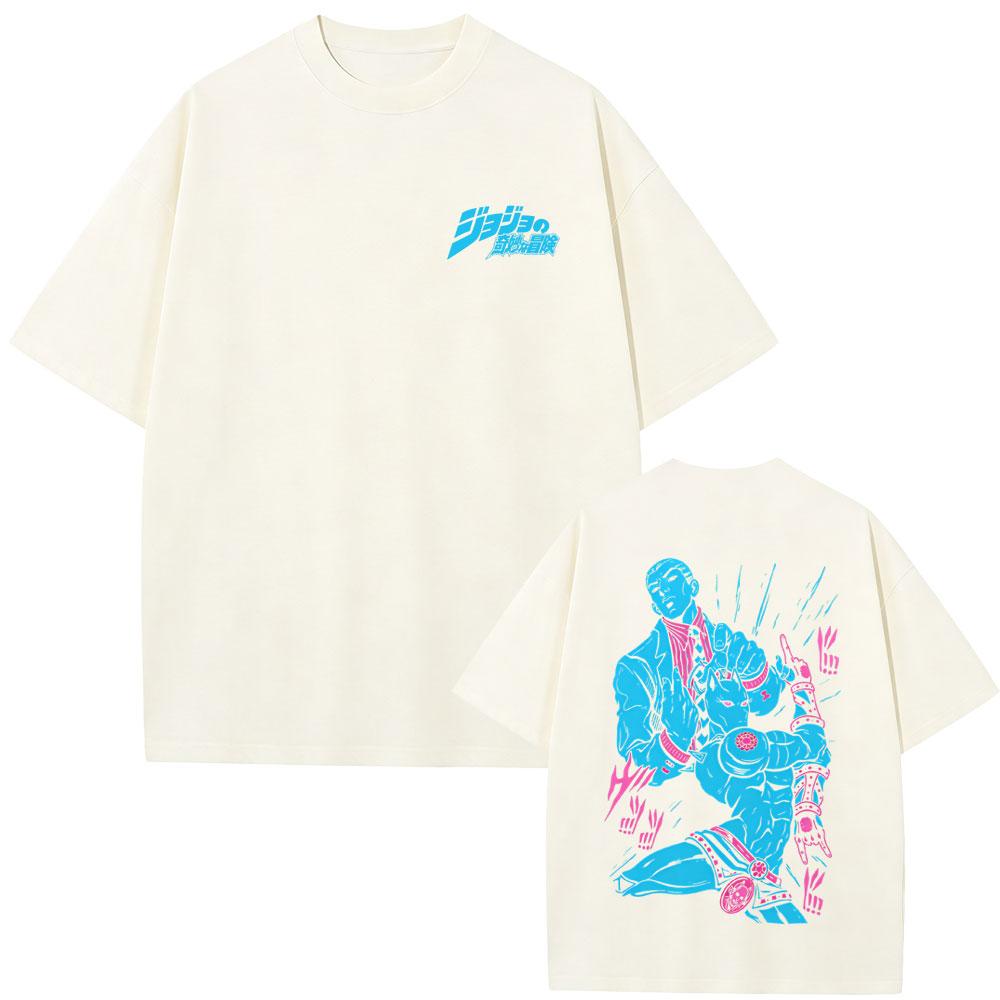 Anime Jojos Bizarre Adventure Kira Yoshikage Killer Queen Graphic Tshirt Unisex Women Unisexga Fashion Retro Short Sleeve T Shirts