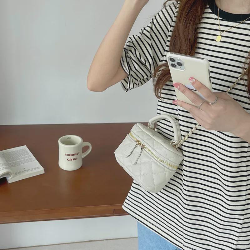 2025 Módna dámska letná kabelka vedro s diamantovou retiazkou do ruky - Všestranná cez rameno/messenger