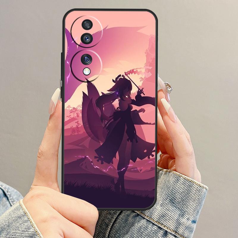 Genshin Impact Yae Miko Case For Honor Magic 8 7 6 5 Pro 200 400 Lite 50 70 90 X9d X9c X9b X9a X8b X8c Win RT Cover