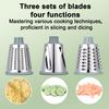 Handheld Roller Vegetable Slicer Shredder Stainless Steel Blades Food Processor Multi-Function Kitchen Gadget