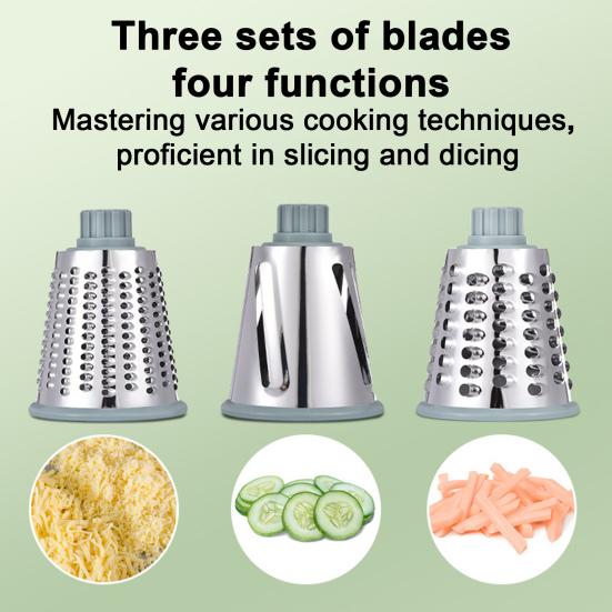Handheld Roller Vegetable Slicer Shredder Stainless Steel Blades Food Processor Multi-Function Kitchen Gadget