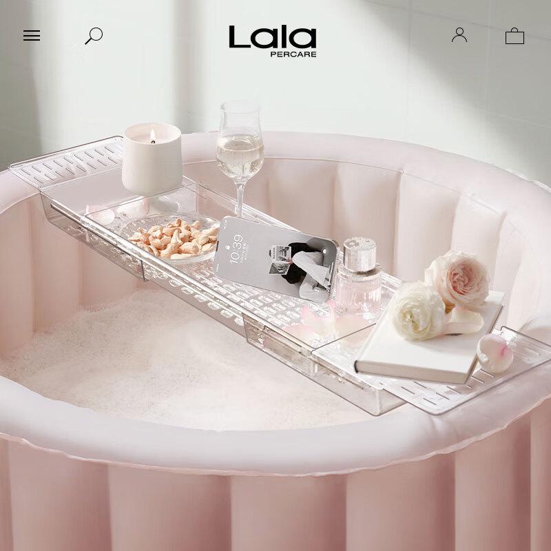 LALAPERCARE Retractable Acrylic Bathtub Caddy