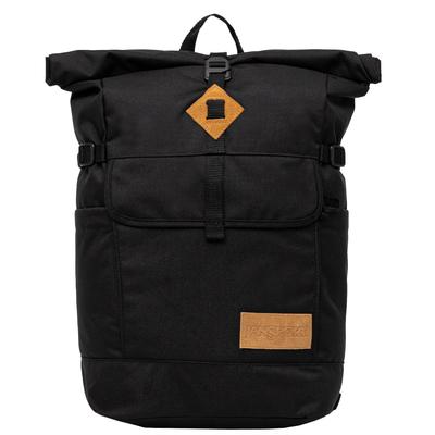 JanSport Hatchet Rolltop Backpack, Unisex Black Backpack