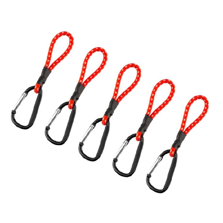 5pcs Secure Bungee Cord Extendable Luggage Tie Hook Elastics Bungee Cord for Tent Fixing, Camping Necessity