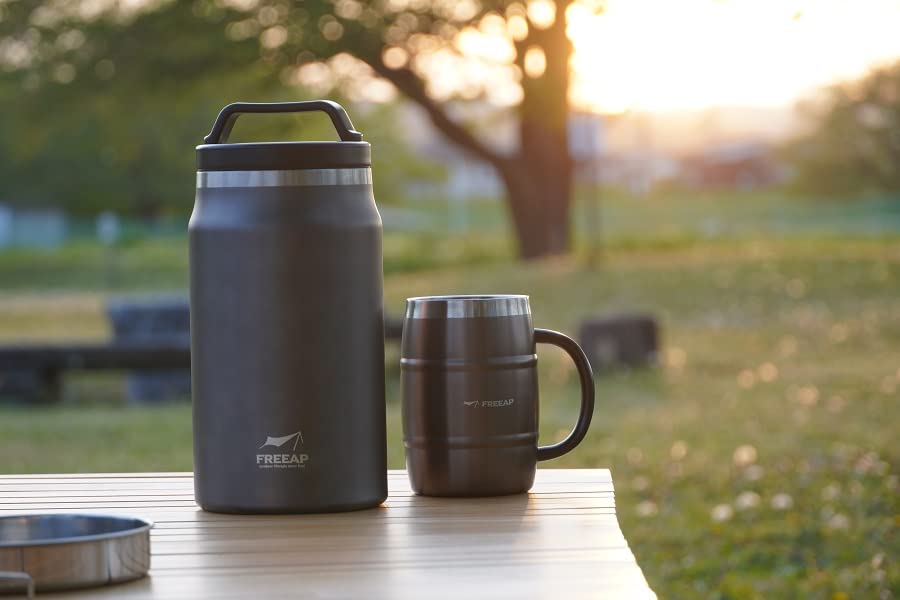 FREEAP Park Lane 1.8L Stainless Steel Ice Tank, Metallic Gray (K-10689MG) for Camping
