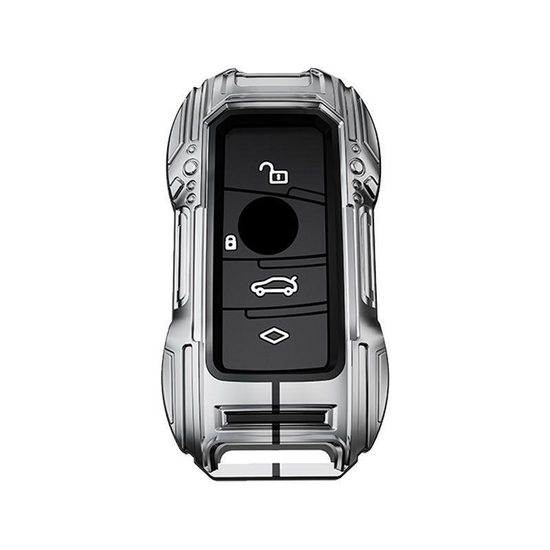 BMW Key Cover: Compatible with BMW X1, X2, X3, 320li, 5 Series, 3 Series, 7 Series, 525li - Metal Business Shell Case.