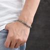 New Chinese Street Style Blue Square Zircon Bracelet for Men Retro Punk Biker Full-Zircon Hip Hop Jewelry