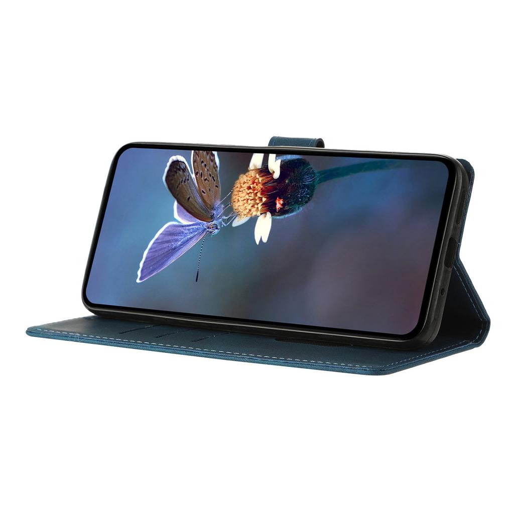 Dla Motorola Moto G86 5G Etui Portfel Stojak Wytłoczony Wzór Trójkątny Skórzane Etui na Telefon typu Flip