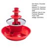 90W Chocolate Fountain Melter Food Grade BPA Free Easy To Clean 3 Tiers Design Christmas