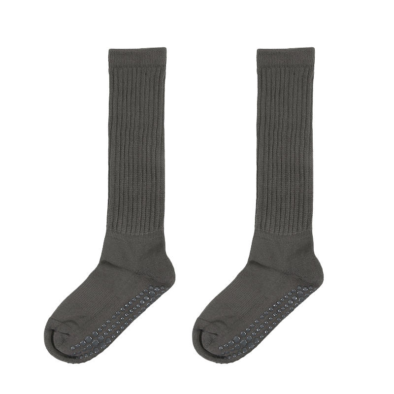 

Yoga Socks Cotton Dot Silicone Terry Non-slip Women Pilates Grip Knee-high Slouch Socks One Size