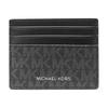 Mk Cooper Logo Ferragens Gunmetal Lona Revestida Poliéster Pu Porta Cartões Acessórios Unissex Preto 36U9LCRD1B-0001