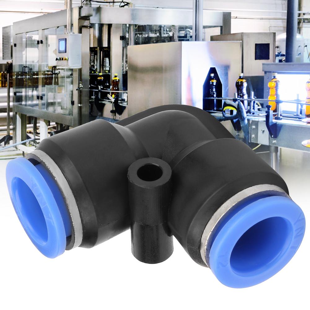 10 Stück Kunststoff Gleichschenkliger Winkel Schnellkupplung Pneumatik Luftschlauch Rohr Push-Fit PV 12 (12 mm)