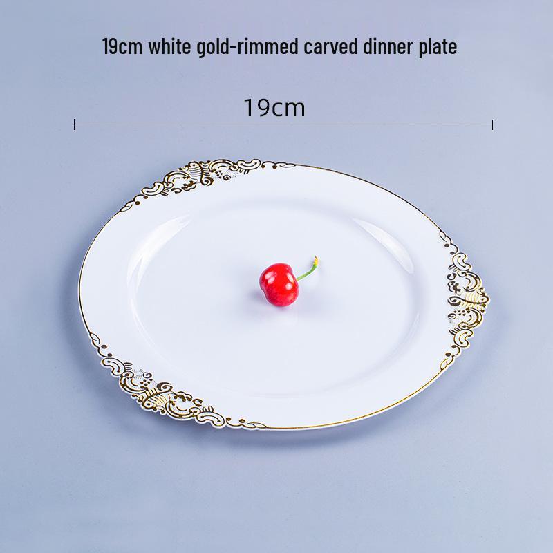 Thickened Transparent PS Plastic Plates - Crystal Butterfly Design for Steak, Fruit & More