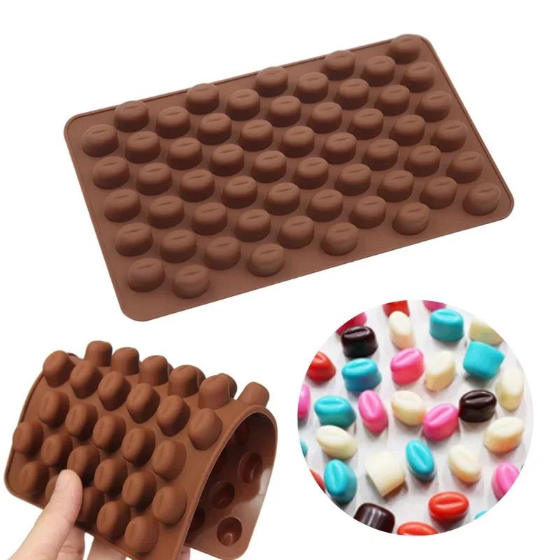 1PC Mini Coffee Bean Chocolate Silicone Mould Mini Ice Cube Mould Cake Pastry Decoration DIY Baking Moulds