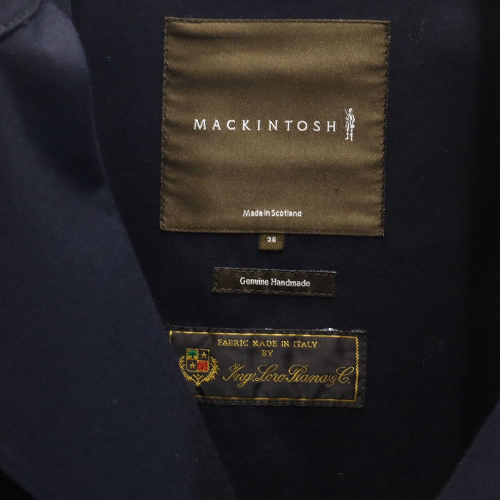 Mackintosh Made in Scotland wool blend Chester coat 36 Navy With belt Men's Used