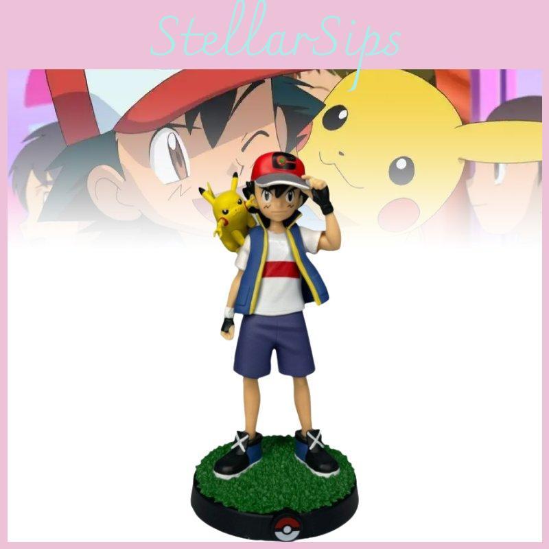 Pikachu Ash Ketchum PVC Spielzeugmodell Desktop-Dekor Kindergeschenk Weihnachten
