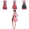 Elegant Women Oktoberfest Dress With Bavarian Dirndl Costume And Puff Sleeves