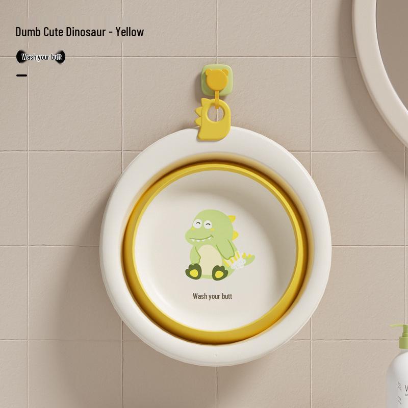 Newborn Portable Foldable Baby Washbasin - Thickened Plastic Infant Basin