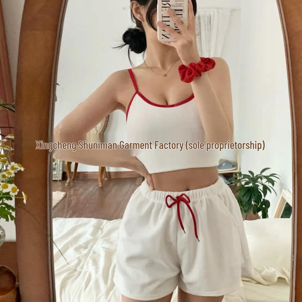 Korean-Style Women's High-Waist Bikini Three-Piece Set - Conservative and Chic Swimwear for Small Chest