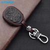 Leather Car Key Cover Bag For GMC Yukon SUV For Cadillac Escalade For Chevrolet Suburban Tahoe Remote Control Fobs Shell Protector Case