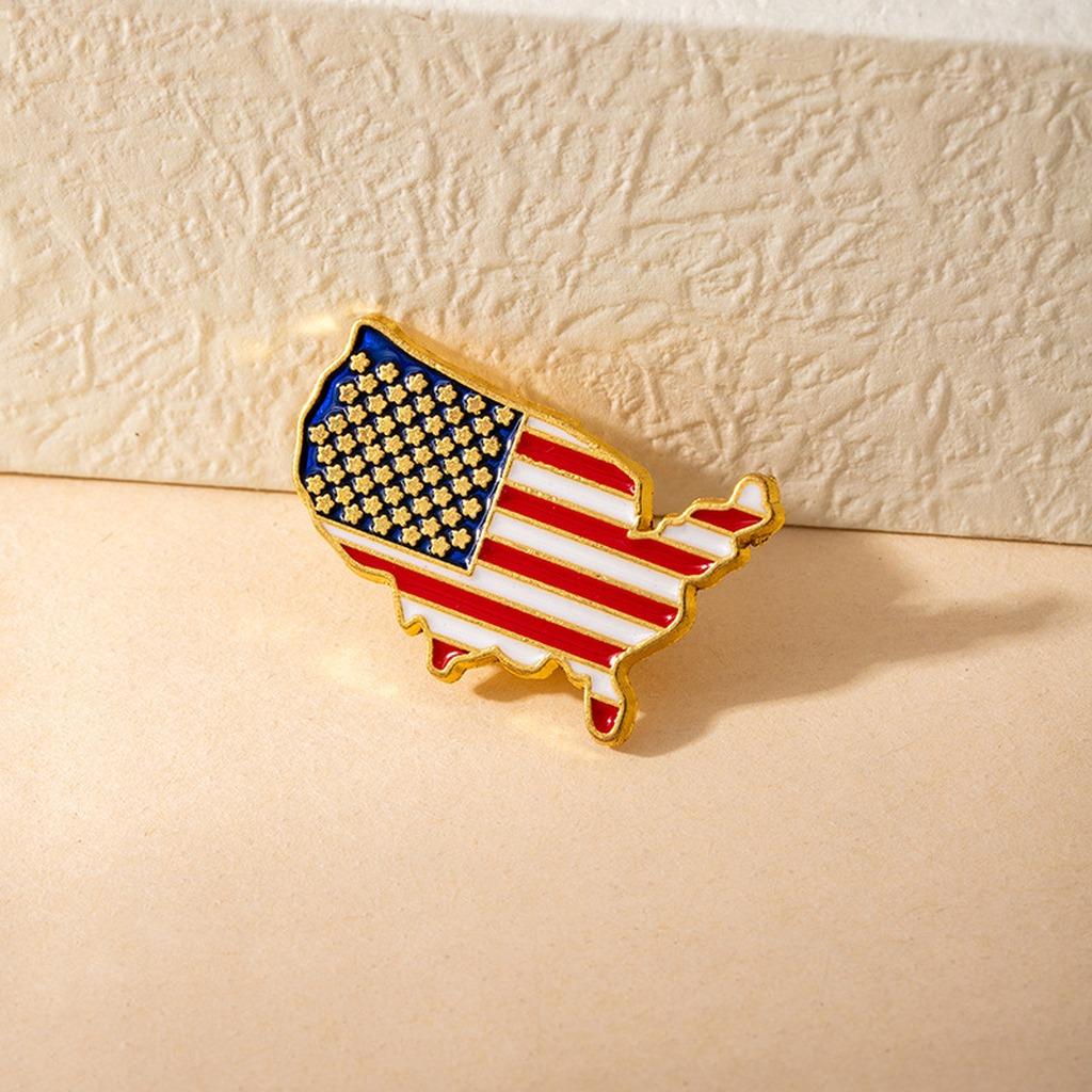 American Flag Brooch Multi-Functional Decorative Brooch Enamel Brooch Colorful Independence Day Badge For Gift Independence Day