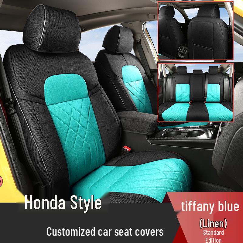 

Льняные чехлы на сиденья для Honda Integra - Полный комплект, Пятиместные, Полностью закрытые, Всесезонные. Half Coverage Back Seat