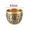 Brass Bowl Chinese Character Bai Fu Bowl, Collectible Figurine Treasure Storage for Home