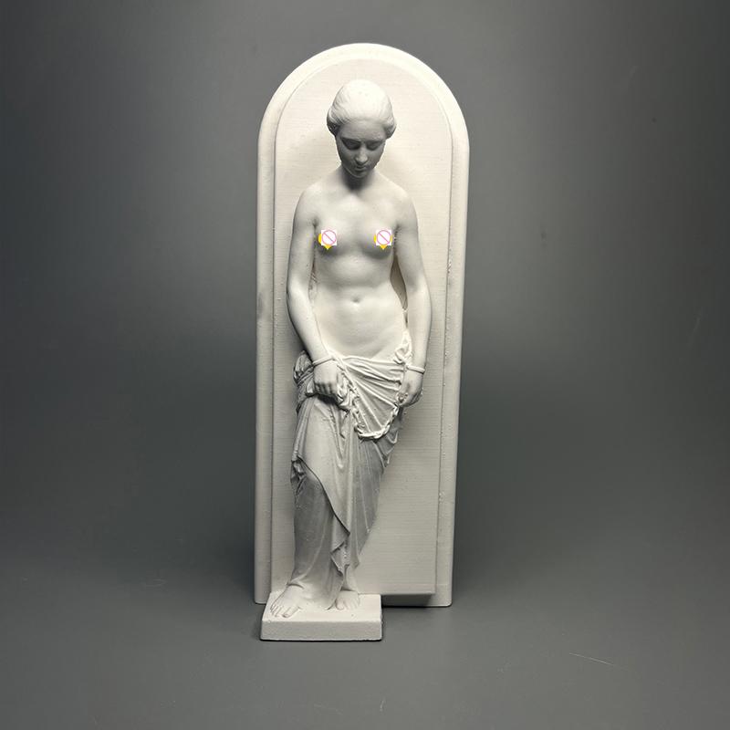 Naked Bust Girl Plaster Sculpture Crafts Tabletop Bookcase Ornaments Abstract White Figure Figurines Home Decor Birthday Gifts