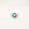 Gemma Topazio Blu Svizzero Anello Gioiello Fatto a Mano in Argento Sterling 925 Per Amico RR-48-14
